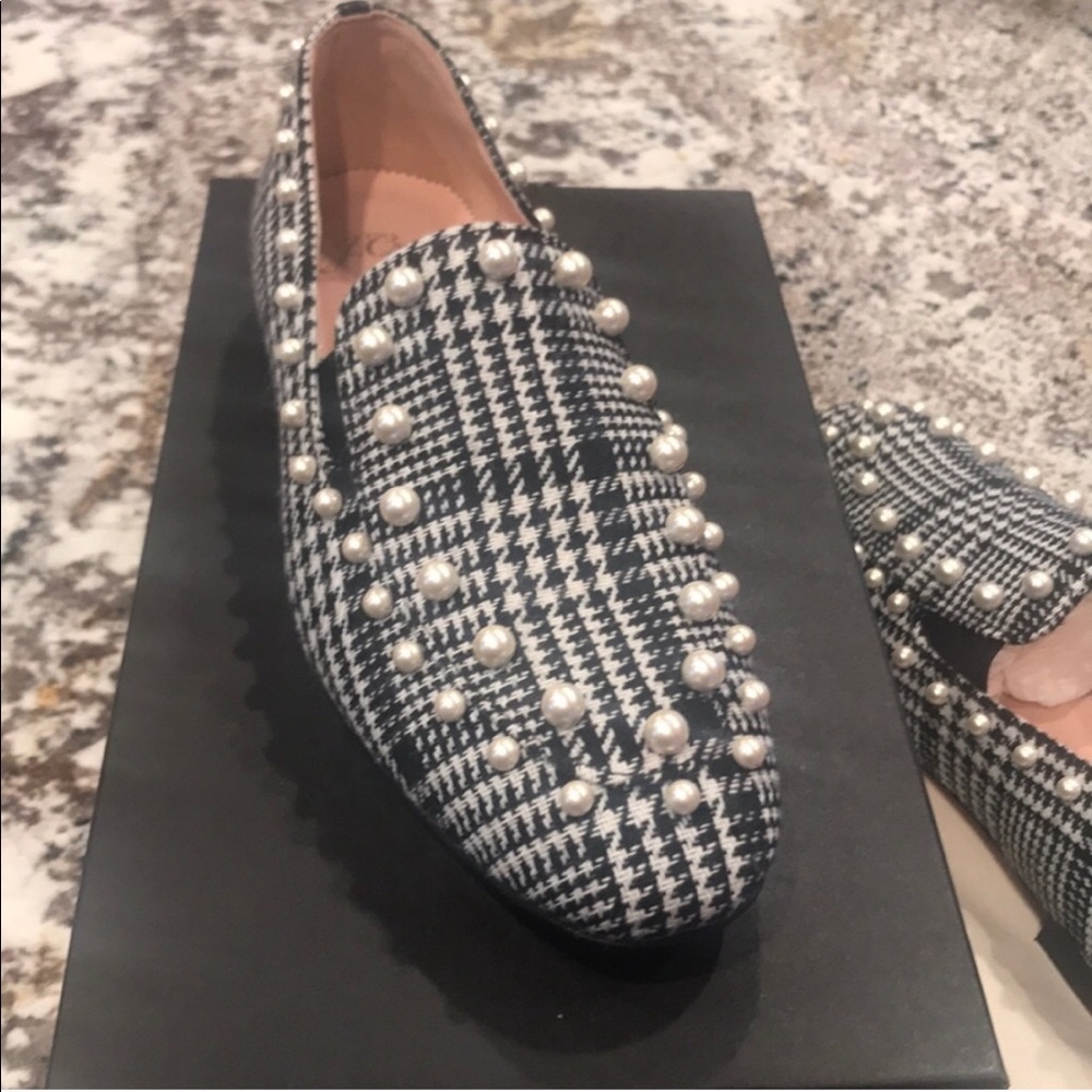J Crew Pearl Studded Loafers NWT